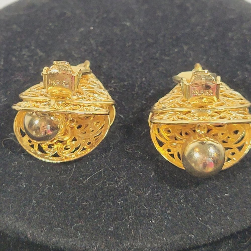 Stunning Napier Stamped 14k Gold Fill Bell Design Gem